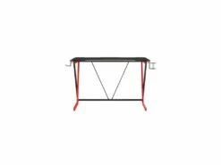 Bureau Gaming La Meilleraie En Bois Mdf Style Fibre De Carbone Noir / Rouge -mobilier de bureau Shop meuble bureau 19170705