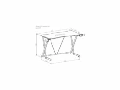 Bureau Gaming La Meilleraie En Bois Mdf Style Fibre De Carbone Noir / Rouge -mobilier de bureau Shop meuble bureau 19170707