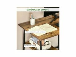 Bureau Informatique PASCAL Brun -mobilier de bureau Shop meuble bureau 19171145