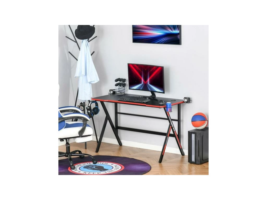 Bureau Gaming YAZZ Noir Et Rouge 2 Bureau Gaming YAZZ Noir Et Rouge – Image 2