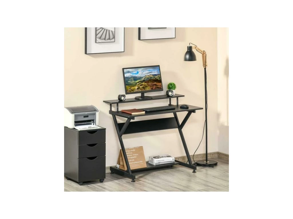 Bureau Informatique Gamer CONNOR Noir 2 Bureau Informatique Gamer CONNOR Noir – Image 2