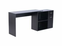 Bureau Informatique Meuble D'angle Multi-rangements Avec étagères CORNER Noir 17 Bureau Informatique Meuble D'angle Multi-rangements Avec étagères CORNER Noir -mobilier de bureau Shop meuble bureau 19171273