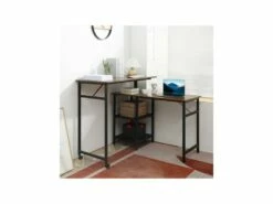 Bureau D'angle PETER Brun -mobilier de bureau Shop meuble bureau 19171315