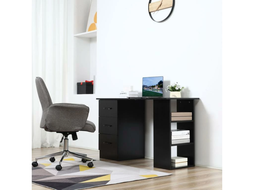 Bureau Informatique HAROLD Noir 2 Bureau Informatique HAROLD Noir – Image 2