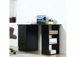 Bureau Informatique HAROLD Noir 8 Bureau Informatique HAROLD Noir -mobilier de bureau Shop meuble bureau 19171407