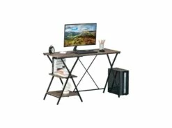 Bureau Industriel TRIPLEX Bois Et Noir