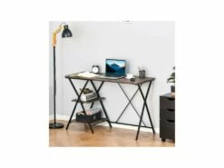 Bureau Industriel TRIPLEX Bois Et Noir -mobilier de bureau Shop meuble bureau 19187185