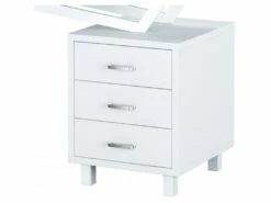 Bureau Informatique Design Avec Tiroirs De Rangement - Couleur Blanc -mobilier de bureau Shop meuble bureau 19192781