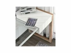 Bureau STANFORD Blanc Et Bois -mobilier de bureau Shop meuble bureau 19192817