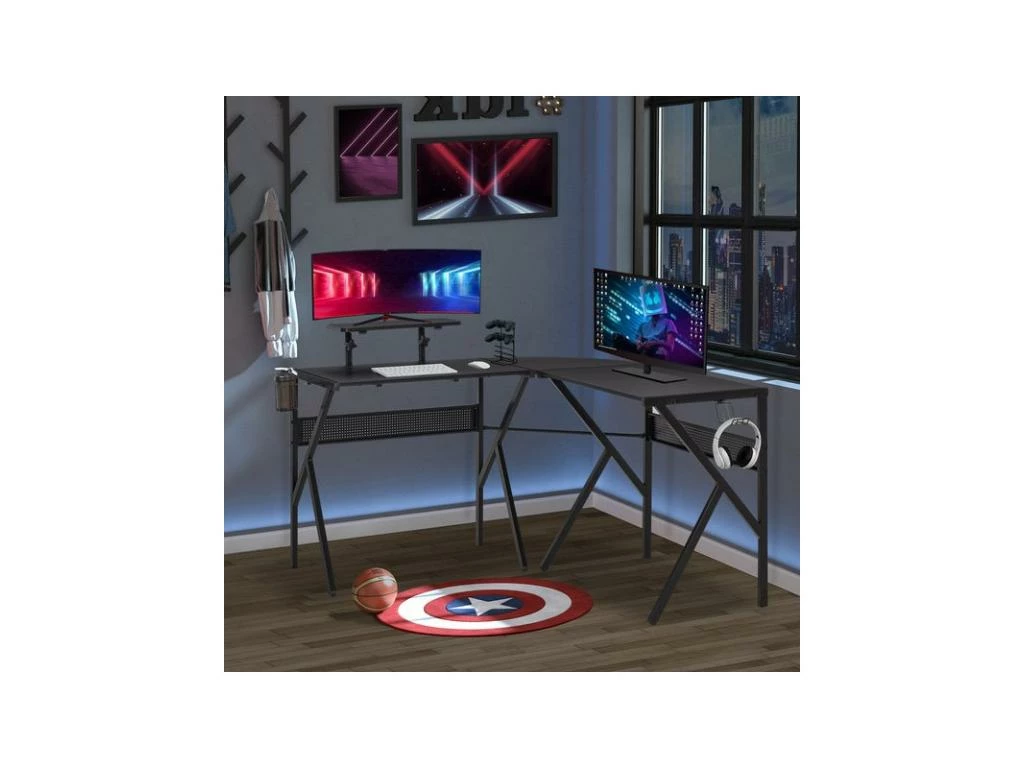 Bureau Gaming D'angle KLEE Noir 2 Bureau Gaming D'angle KLEE Noir – Image 2