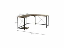 Bureau D'angle Informatique LORIENT Brun -mobilier de bureau Shop meuble bureau 19193187