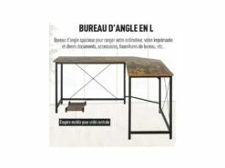 Bureau D'angle Informatique LORIENT Brun -mobilier de bureau Shop meuble bureau 19193189