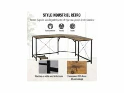 Bureau D'angle Informatique LORIENT Brun -mobilier de bureau Shop meuble bureau 19193191