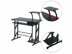 Bureau Informatique Tropico Noir -mobilier de bureau Shop meuble bureau 19193241