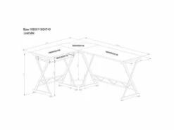 Bureau Informatique – Noir/gris -mobilier de bureau Shop meuble bureau 19193277