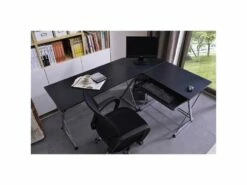 Bureau Informatique – Noir/gris -mobilier de bureau Shop meuble bureau 19193279