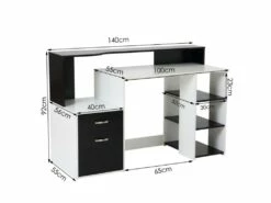 Bureau Informatique Ase Noir Et Blanc -mobilier de bureau Shop meuble bureau 19193431