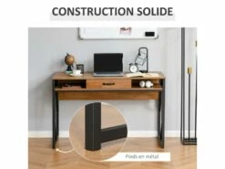 Bureau Industriel GIULIA Aspect Bois De Noyer -mobilier de bureau Shop meuble bureau 19193509