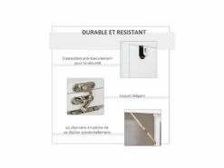 Bureau Mural Bibliothèque FLORY Blanc -mobilier de bureau Shop meuble bureau 19193517