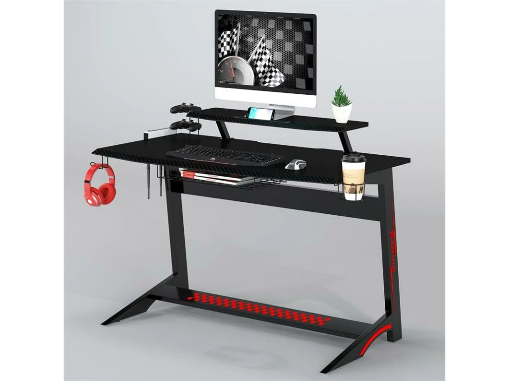 Bureau Gaming Taroudant Noir 2 Bureau Gaming Taroudant Noir – Image 2