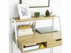 Bureau Informatique Table De Bureau Secrétaire Table Plan De Travail Avec Tiroir, étagère, FWT63-N -mobilier de bureau Shop meuble bureau 19310973