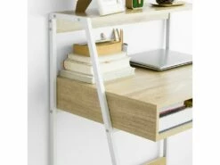 Bureau Informatique Table De Bureau Secrétaire Table Plan De Travail Avec Tiroir, étagère, FWT63-N -mobilier de bureau Shop meuble bureau 19310983