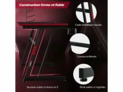 Bureau Gamer 120x60 Cm, Avec Surface En Fibre De Carbone, Crochet Pour Casque, Porte-gobelet 9 Bureau Gamer 120x60 Cm, Avec Surface En Fibre De Carbone, Crochet Pour Casque, Porte-gobelet -mobilier de bureau Shop meuble bureau 19408221