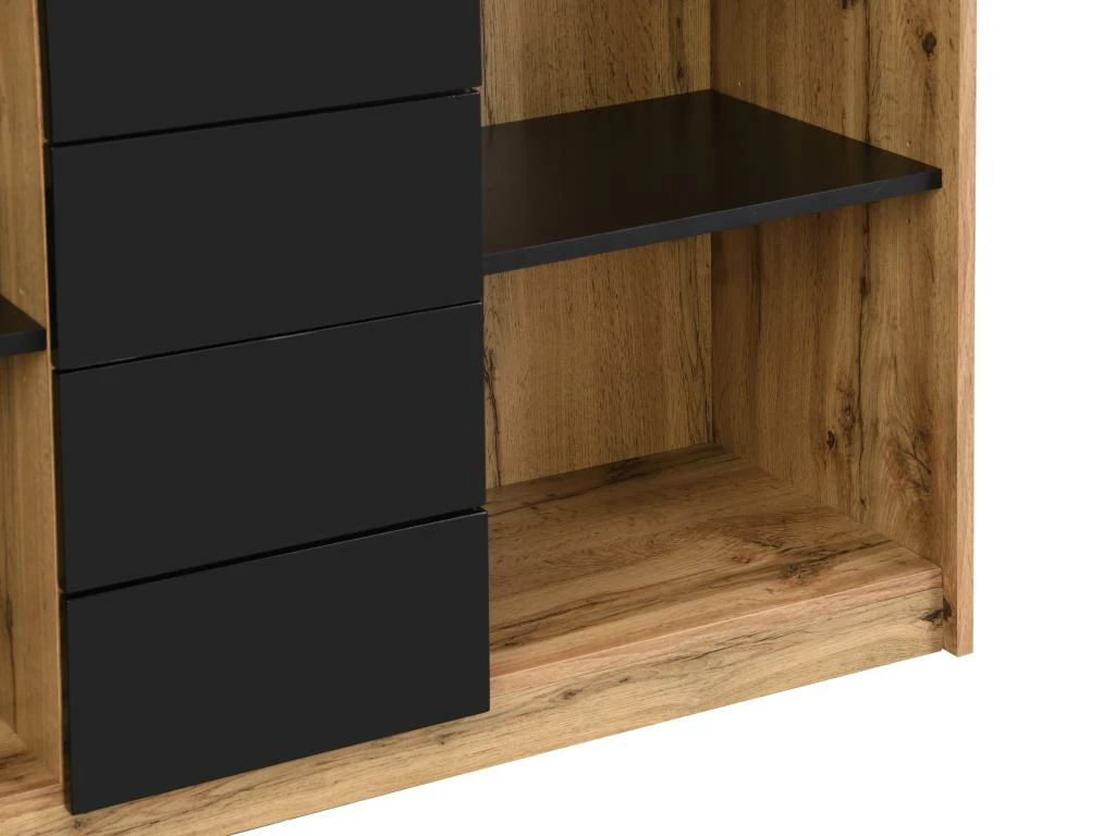 Bureau Extensible Avec Plateau Pivotant 360° - MDF - Naturel Et Noir - PAVELO 13 Bureau Extensible Avec Plateau Pivotant 360° - MDF - Naturel Et Noir - PAVELO – Image 13