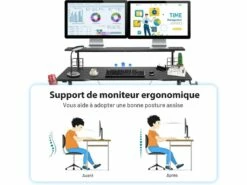 Bureau De Gamer 120 Cm En Forme De Y, Avec étagère Pour écran, Porte-manettes -mobilier de bureau Shop meuble bureau 19408295