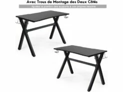 Bureau Gaming 120 X 60 X 76 CM Table Ergonomique Avec Porte-Gobelet, Crochet Pour Tapis De Souris 9 Bureau Gaming 120 X 60 X 76 CM Table Ergonomique Avec Porte-Gobelet, Crochet Pour Tapis De Souris -mobilier de bureau Shop meuble bureau 19408325