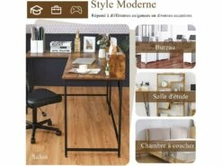 Table De Bureau En Forme De L En Acier Robuste Charge 100KG -mobilier de bureau Shop meuble bureau 19408397