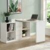 Bureau Extensible Avec Plateau Pivotant 360° - MDF - Blanc Laqué - PAVELO