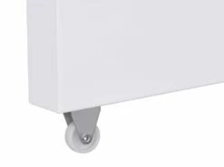 Bureau Extensible Avec Plateau Pivotant 360° - MDF - Blanc Laqué - PAVELO -mobilier de bureau Shop meuble bureau 19408887