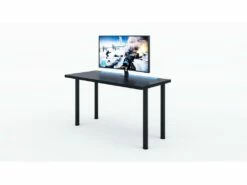 Bureau Gaming Noir Avec LED, Bureau Gamer, Bureau D'ordinateur, Bureau De Jeu Bureau, 120 X 73 X 60 Cm -mobilier de bureau Shop meuble bureau 19585405