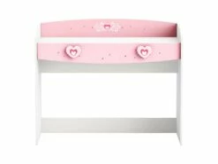 Bureau 1 Tiroir Blanc/Rose - FIONA - L 110 X L 50 X H 91 Cm