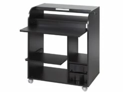 Bureau Informatique Noir à Roulettes - Coloris: Zonk Pow 400 -mobilier de bureau Shop meuble bureau 19908973