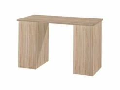 Bureau Chêne Et Noir 2 Caissons 130 Cm 4 Niches -mobilier de bureau Shop meuble bureau 19908995