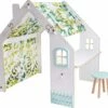 Maisonnette Pour Enfant En Bois "Bianelli" Avec Bureau - 114 X 93 X 120 Cm - Blanc / Menthe