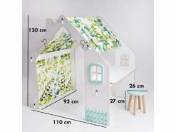 Maisonnette Pour Enfant En Bois "Bianelli" Avec Bureau - 114 X 93 X 120 Cm - Blanc / Menthe -mobilier de bureau Shop meuble bureau 19911615