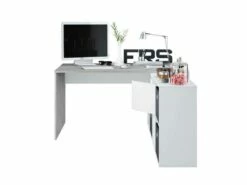 Bureau D'angles 2 Portes + 4 Niches Blanc/Béton - DAPATA PLUS - L 203 X L 66 X H 74 Cm 17 Bureau D'angles 2 Portes + 4 Niches Blanc/Béton - DAPATA PLUS - L 203 X L 66 X H 74 Cm -mobilier de bureau Shop meuble bureau 20003283