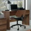 Bureau 1 Tiroir Bois Marron - QIZ - L 115 X L 54 X H 75 Cm