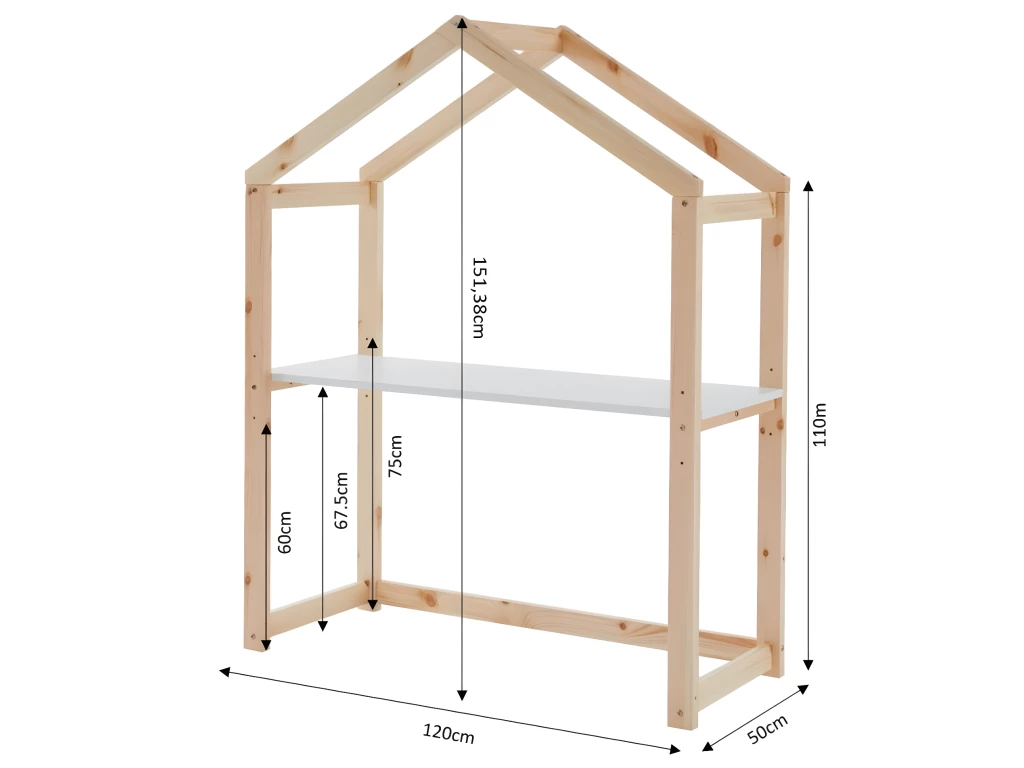 Bureau Enfant Cabane TINY Blanc évolutif 3 Bureau Enfant Cabane TINY Blanc évolutif – Image 3