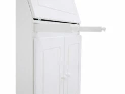 Bureau Secrétaire DAVID Avec Abattant Rangement Plusieurs étagères 2 Portes Et Plan De Travail Rabattable En Pin Massif Lasuré Blanc -mobilier de bureau Shop meuble bureau 21147493