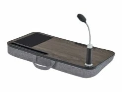 Support Pour PC Portable Tablette Table De Lit Coussin Gris Brun