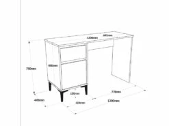 Bureau D'étude Yurupa Aristo 1 Tiroir - Venprodin - 120 Cm Feutre - Anthracite -mobilier de bureau Shop meuble bureau 21306827
