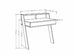Table D'étude Cowork - Venprodin - Blanc -mobilier de bureau Shop meuble bureau 21306835