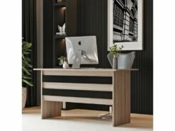 Bureau - Venprodin -120 Cm - Chêne-Noir -mobilier de bureau Shop meuble bureau 21306853