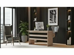 Bureau - Venprodin -120 Cm - Chêne-Noir -mobilier de bureau Shop meuble bureau 21306855