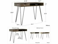 Bureau Avec 1 Tiroir En HDF Nature -mobilier de bureau Shop meuble bureau 21580625