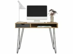 Bureau Avec 1 Tiroir En HDF Nature -mobilier de bureau Shop meuble bureau 21580629